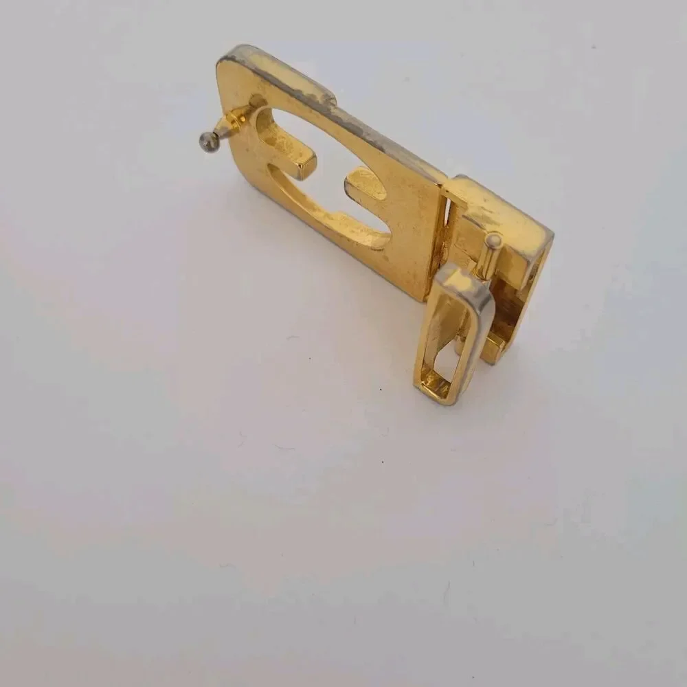 Gucci Vintage Belt Buckle Gold Silver Tone